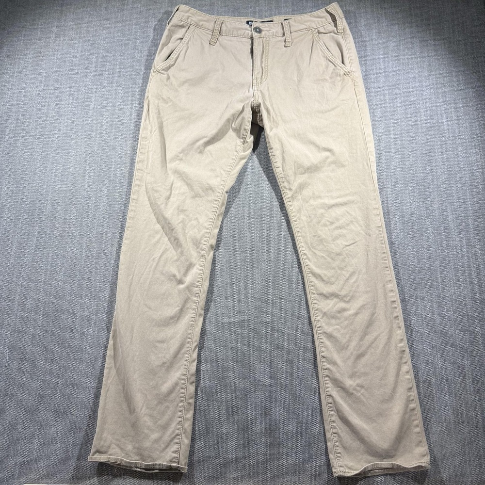 BKE Pants Mens 33x32 Beige Jake Straight Chino Stretch Regular Fit Casual